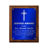 LA Trophies - Religious Christian Award Plaque with SILVER Engraving - 6x8, 7x9, 8x10, 9x12 | 5 PLATE COLORS