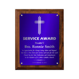 LA Trophies - Religious Christian Award Plaque with SILVER Engraving - 6x8, 7x9, 8x10, 9x12 | 5 PLATE COLORS