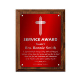LA Trophies - Religious Christian Award Plaque with SILVER Engraving - 6x8, 7x9, 8x10, 9x12 | 5 PLATE COLORS