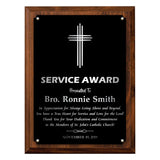 LA Trophies - Religious Christian Award Plaque with SILVER Engraving - 6x8, 7x9, 8x10, 9x12 | 5 PLATE COLORS