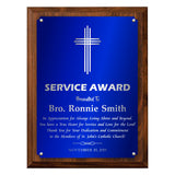 LA Trophies - Religious Christian Award Plaque with SILVER Engraving - 6x8, 7x9, 8x10, 9x12 | 5 PLATE COLORS
