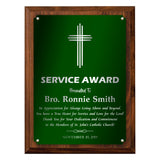 LA Trophies - Religious Christian Award Plaque with SILVER Engraving - 6x8, 7x9, 8x10, 9x12 | 5 PLATE COLORS