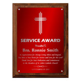 LA Trophies - Religious Christian Award Plaque with SILVER Engraving - 6x8, 7x9, 8x10, 9x12 | 5 PLATE COLORS