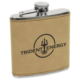 personalized customize personal custom gifts present best idea birthday retirement corporate engrave engraving flask rawhide light dark brown blue black silver gold pink grey gray 6 oz