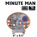 Legend Series Silver and Gold Oval Patriotic & Service Resin Plates  | 2 SIZES