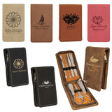 Customizable Leatherette 7 Piece Manicure Set | 6 COLORS