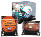 Mirrored Display Cases with Elevated Platform Ball Holders | 3 OPTIONS