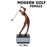 Bronze Modern and Elegant Golf Resin Statue Award Trophies