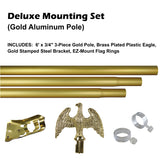 Deluxe Gold Outdoor 3' x 5' Flag Mounting Set