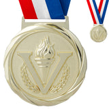 3-1/4" Olympic Style Medals on 1-1/2" Wide Neck Ribbons | 1st 2nd 3rd