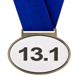 3-1/4" Large Olympic Style Oval Running Medals on 1-1/2" Wide Neck Ribbons | 5 STYLES