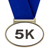 3-1/4" Large Olympic Style Oval Running Medals on 1-1/2" Wide Neck Ribbons | 5 STYLES