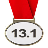 3-1/4" Large Olympic Style Oval Running Medals on 1-1/2" Wide Neck Ribbons | 5 STYLES