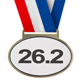 3-1/4" Large Olympic Style Oval Running Medals on 1-1/2" Wide Neck Ribbons | 5 STYLES