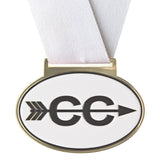 3-1/4" Large Olympic Style Oval Running Medals on 1-1/2" Wide Neck Ribbons | 5 STYLES