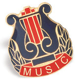 Die Struck Enamel Filled Music Lapel Pins - 25 PIECE PACK