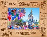Best Vacation Ever Memories Celebration Red Alder Engraved 5" x 7" Picture Frames | 6 DESIGNS