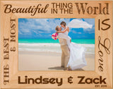 Wedding Memories Celebration Red Alder Laser Engraved 5" x 7" Photo Picture Frames | 5 DESIGNS