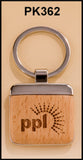 Airflyte Silver key rings with Maple wood inserts | 2 SIZES