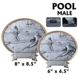 Legend Series Silver and Gold Oval Sport Resin Plates  | 2 SIZES