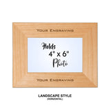 Genuine Red Alder Laser Engraved Photo Picture Frames | 5 SIZES