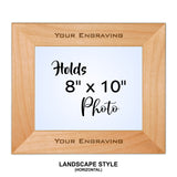 Genuine Red Alder Laser Engraved Photo Picture Frames | 5 SIZES