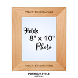 Genuine Red Alder Laser Engraved Photo Picture Frames | 5 SIZES