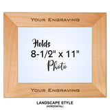 Genuine Red Alder Laser Engraved Photo Picture Frames | 5 SIZES