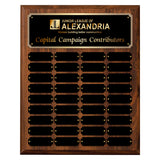 LA Trophies - 12x15 Perpetual Plaque with 36 Plates - Black with Gold Engraving