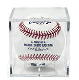 BallQube Clear Display Cases with Grandstand baseball Holder
