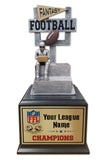Fantasy Football League Resin Box Base Trophy with Perpetual Options
