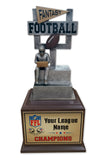 Fantasy Football League Resin Box Base Trophy with Perpetual Options