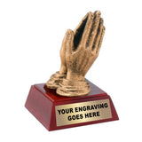 RS-499 - 4" GOLD PRAYING HANDS RESIN
