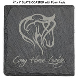 Slate Stone 4" Round and Square Coasters | 2 STYLES