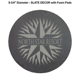 Slate Stone Large Table Top Decor and 4" Coasters | 4 SIZES