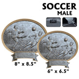 Legend Series Silver and Gold Oval Sport Resin Plates  | 2 SIZES