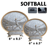 Legend Series Silver and Gold Oval Sport Resin Plates  | 2 SIZES