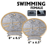 Legend Series Silver and Gold Oval Sport Resin Plates  | 2 SIZES