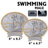 Legend Series Silver and Gold Oval Sport Resin Plates  | 2 SIZES