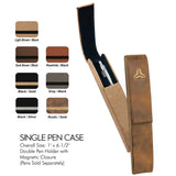 Customizable Leatherette Single Pen Holder Case | 7 COLORS