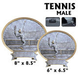 Legend Series Silver and Gold Oval Sport Resin Plates  | 2 SIZES