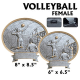 Legend Series Silver and Gold Oval Sport Resin Plates  | 2 SIZES