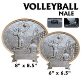 Legend Series Silver and Gold Oval Sport Resin Plates  | 2 SIZES