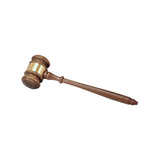LA Trophies -  Genuine 8 inch Walnut Gavel with Brass Engraving Band