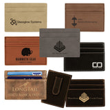 Customizable Leatherette Clip On 2 Slot Wallet | 7 COLORS