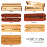 Customizable Wooden Engravable Pen Holder Cases | 7 OPTIONS