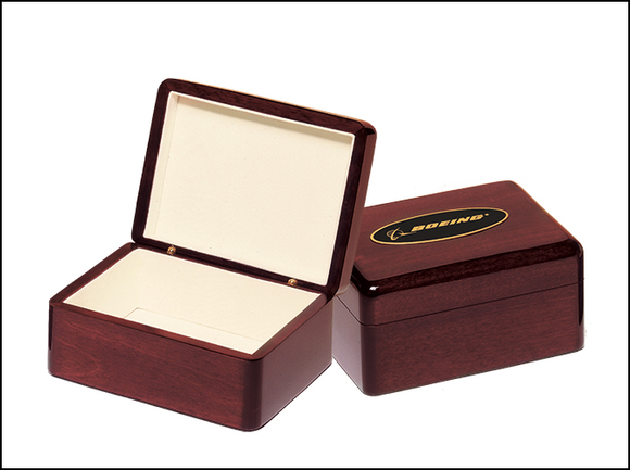 Airflyte Rosewood stained piano finish jewelry box with beige felt lining | 2 SIZES