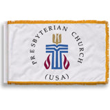 NYLON - Indoor/Parade Presbyterian Church Flag with Gold Fringe