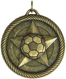 2" VM Series Soccer Award Medals on 7/8" Neck Ribbons