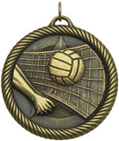 2" VM Series Volleyball Award Medals on 7/8" Neck Ribbons